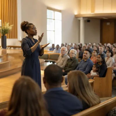 Sign Language Interpreter in Church Service