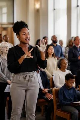 Sign Language Interpreter in Church Service