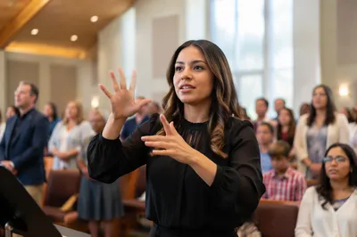 Sign Language Interpreter in Modern Sanctuary