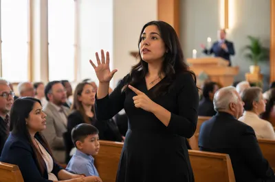 Sign Language Interpreter in Church Service