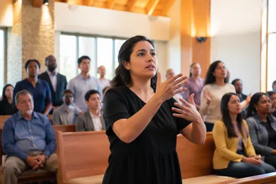 Sign Language Interpreter in Church Service