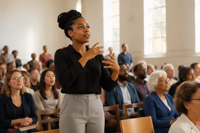 Sign Language Interpreter in Church Service