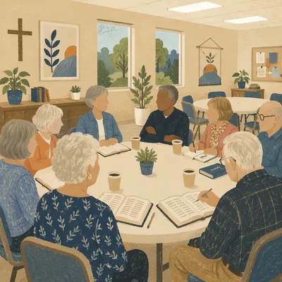 Senior Bible Study Fellowship Around Table