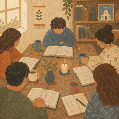 Cozy Small Group Bible Study Gathering