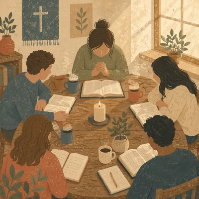 Cozy Small Group Bible Study Gathering