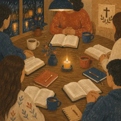 Cozy Small Group Bible Study Table
