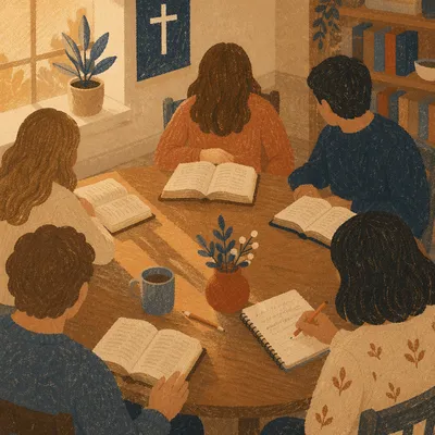 Cozy Small Group Bible Study Table