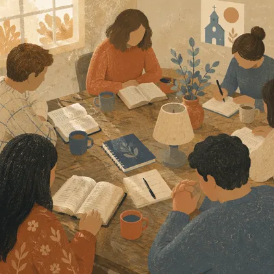 Cozy Small Group Bible Study Table