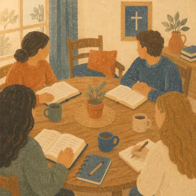 Cozy Small Group Bible Study Table