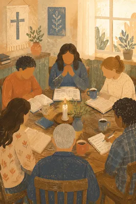 Cozy Small Group Bible Study Gathering