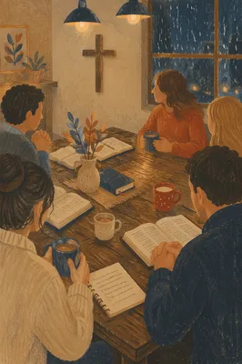 Cozy Small Group Bible Study Gathering
