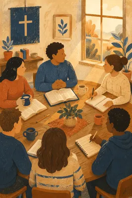 Cozy Small Group Bible Study Gathering
