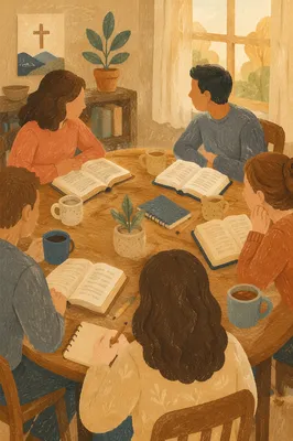 Cozy Small Group Bible Study Table