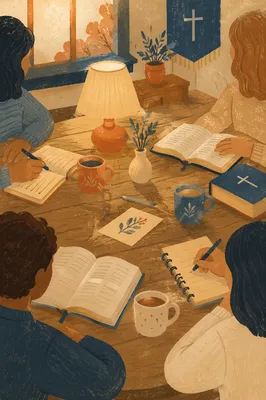 Cozy Small Group Bible Study Table