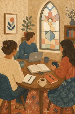 Cozy Small Group Bible Study Gathering