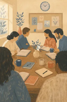 Small Group Bible Study Fellowship Around Table