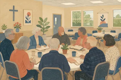 Small Group Bible Study Fellowship Around Table