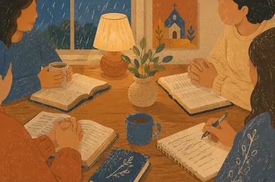 Cozy Small Group Bible Study Table