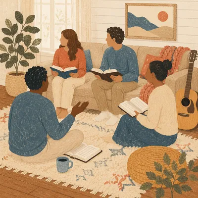 Cozy Small Group Bible Study Gathering