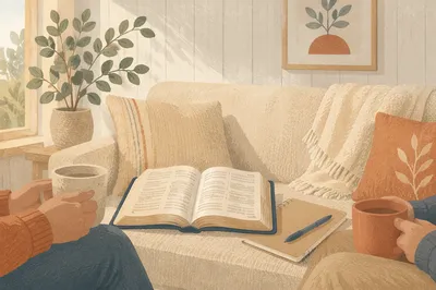 Cozy Small Group Bible Study Living Room