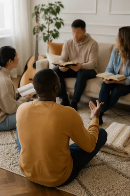 Cozy Small Group Bible Study Living Room