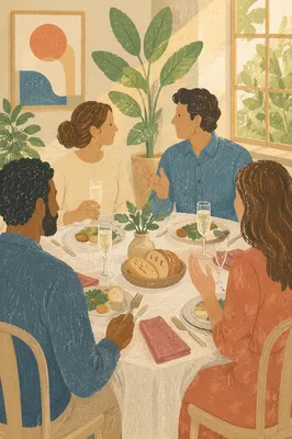 Couples Small Group Dinner Fellowship Conversation