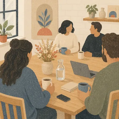 Church Small Group Coffee Discussion Circle