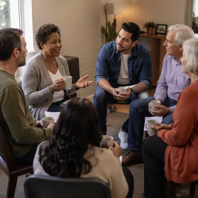 Church Small Group Coffee Discussion Circle
