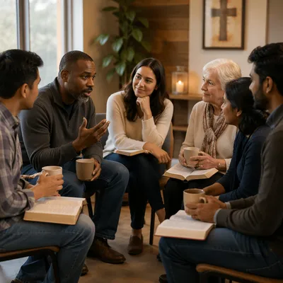 Church Small Group Coffee Discussion Circle