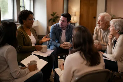 Small Group Conversation with Coffee Mugs