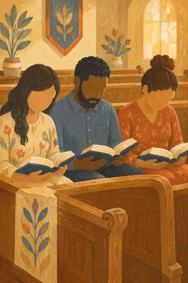 Diverse Small Group Reading Bibles Together