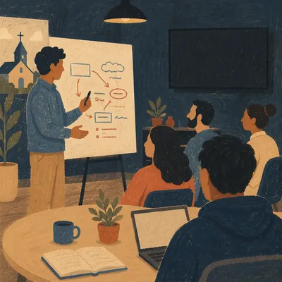 Small Group Leader Guiding Church Discussion