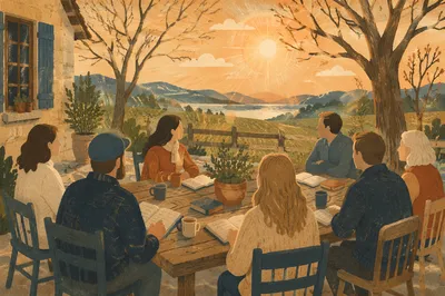 Backyard Small Group at Golden Hour