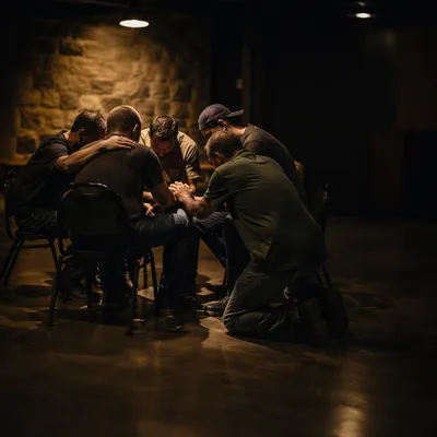 Men's Accountability Prayer Circle in Church