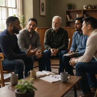 Men’s Small Group Accountability Circle in Church