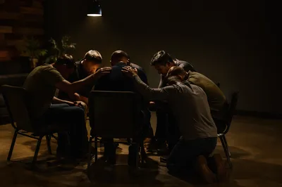 Men's Accountability Prayer Circle in Church