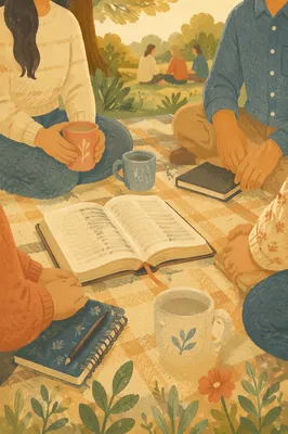 Outdoor Small Group Bible Study in Park