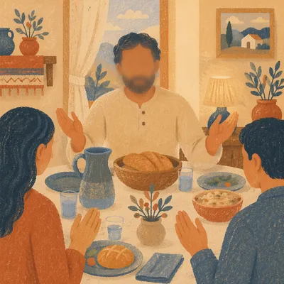 Small Group Prayer Around Home Table