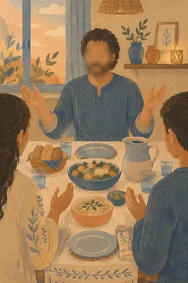 Small Group Prayer Around Home Table
