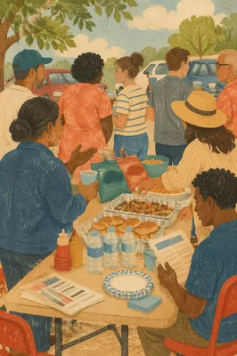 Outdoor Small Group Snack Table Fellowship