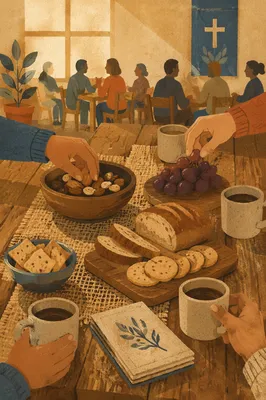 Warm Small Group Fellowship Snack Table