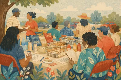 Outdoor Small Group Fellowship Snack Table