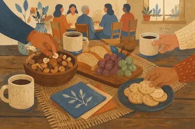 Warm Small Group Fellowship Snack Table