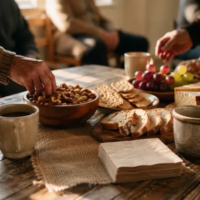 Warm Small Group Fellowship Snack Table