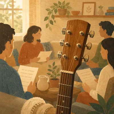 Acoustic Guitar at Small Group Worship