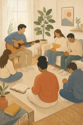 Cozy Small Group Acoustic Worship at Home