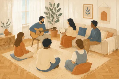 Acoustic Guitar Home Worship Small Group