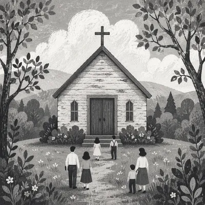 Rustic Countryside Chapel in Quiet Clearing