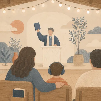 Inclusive Special Needs Church Worship Scene
