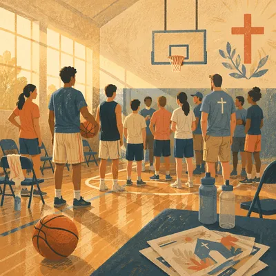 Church Basketball Outreach in Community Gym